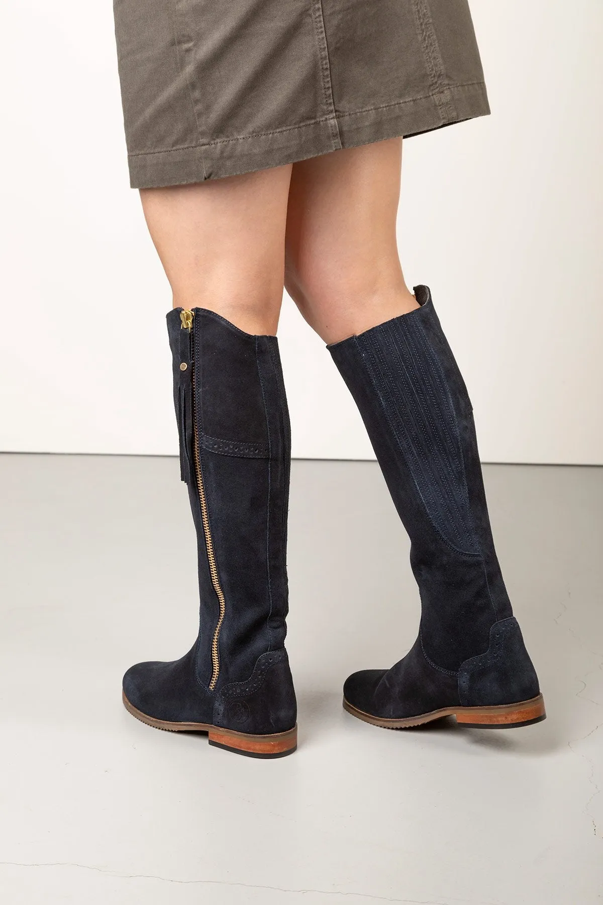 Ladies Suede Spanish Riding Boots - Rievaulx