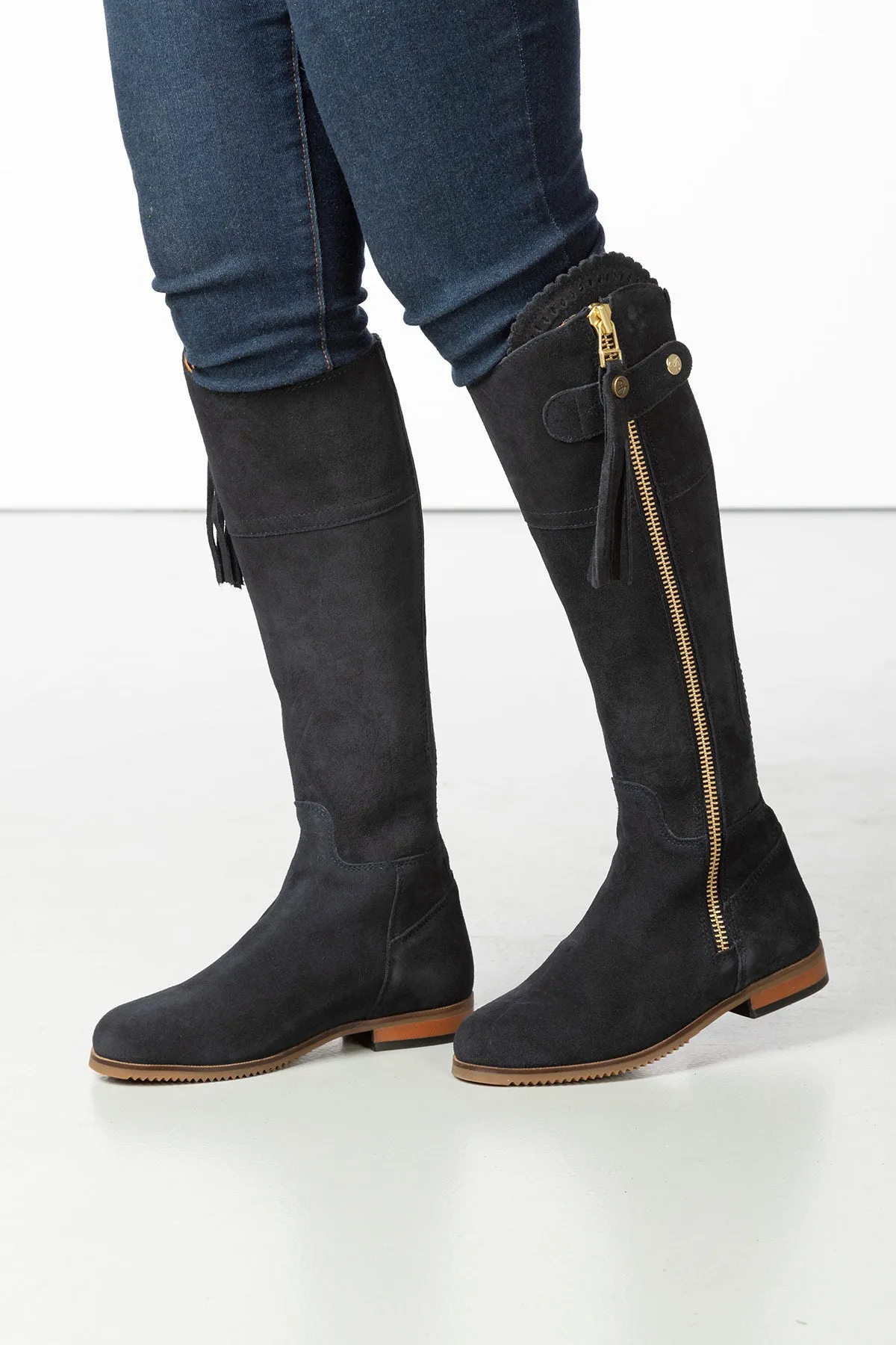 Ladies Tall Suede Country Boots - Helmsley