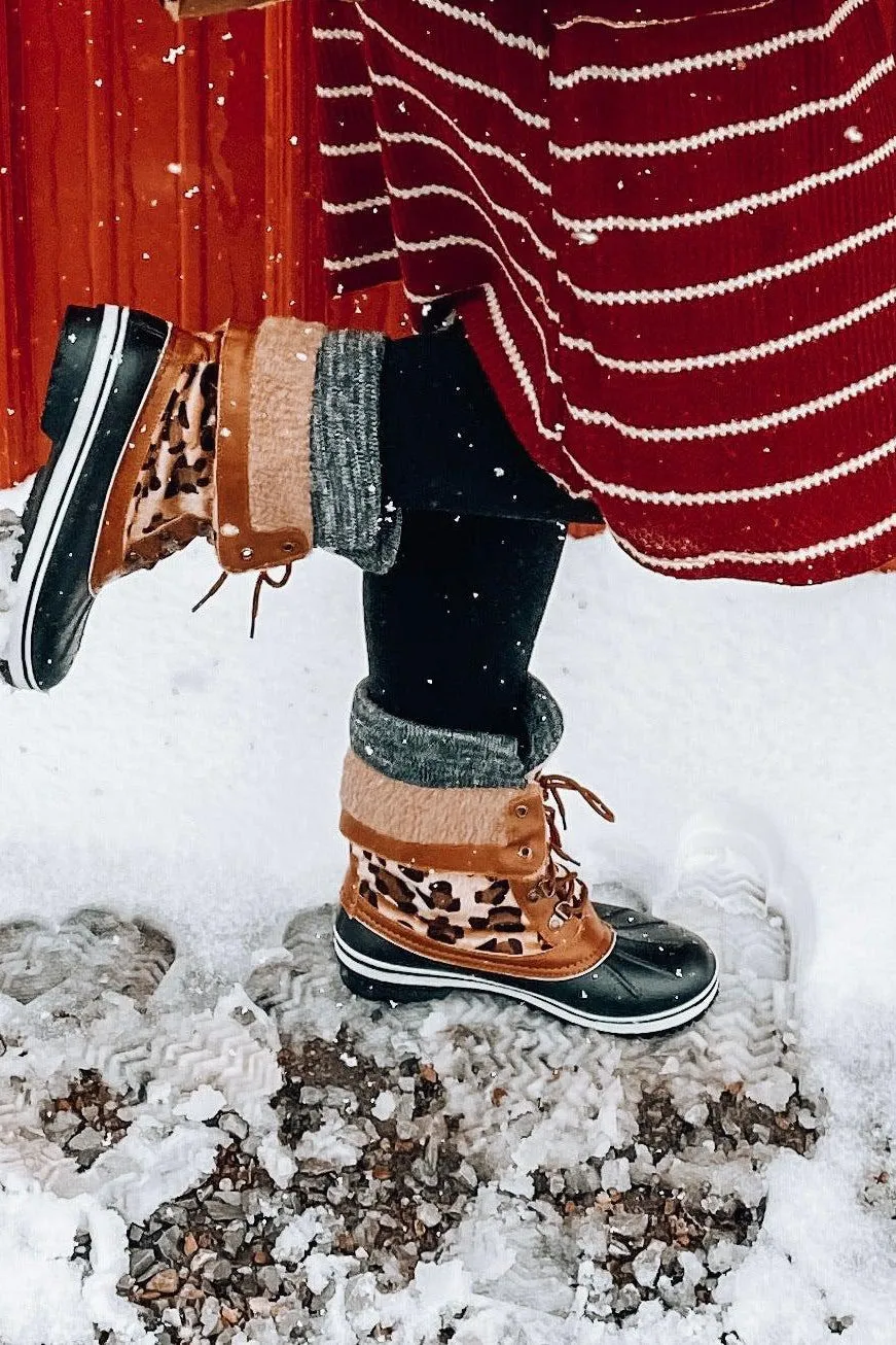 Leaving Tracks- Leopard Snow Boot