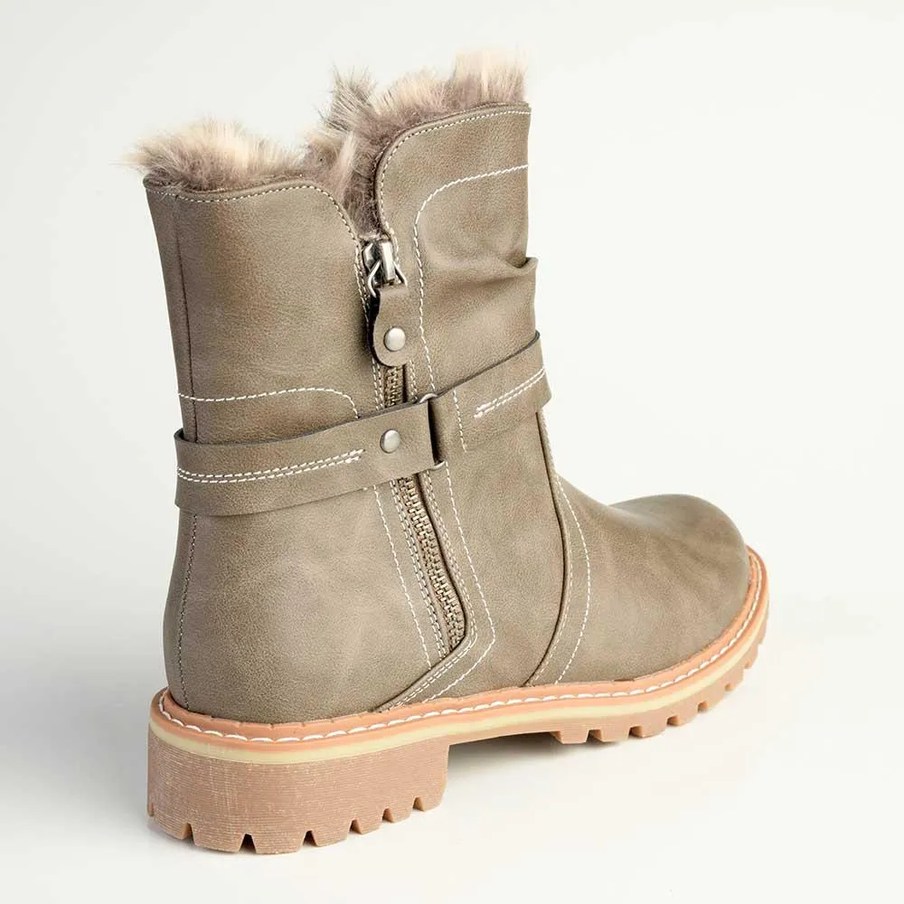 Madison Finley Ankle Boots - Taupe