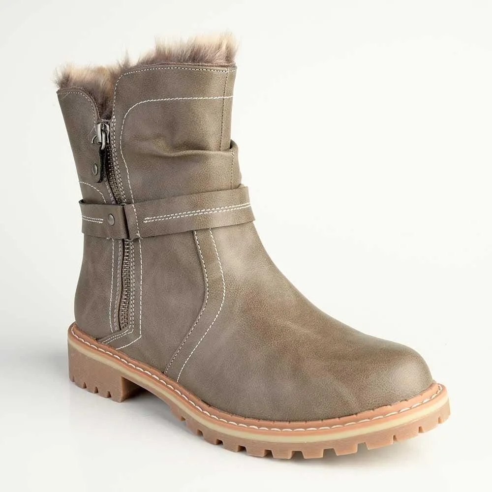 Madison Finley Ankle Boots - Taupe