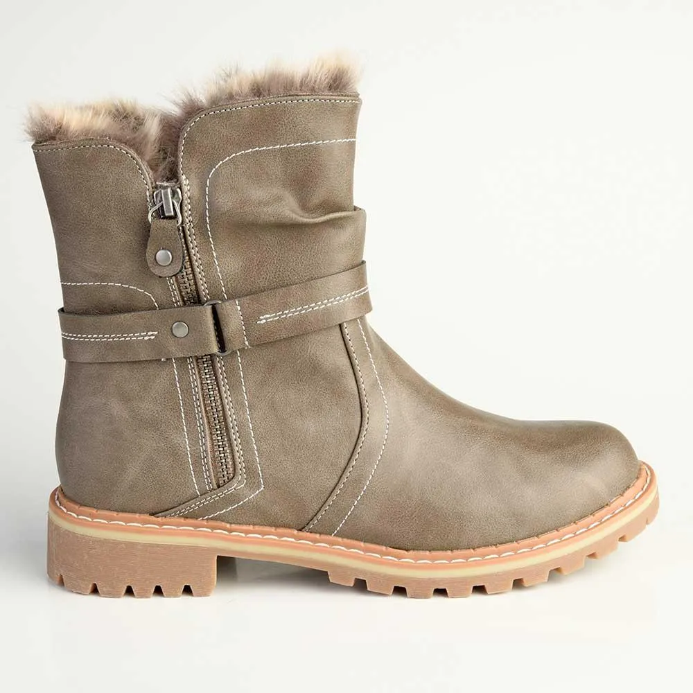 Madison Finley Ankle Boots - Taupe