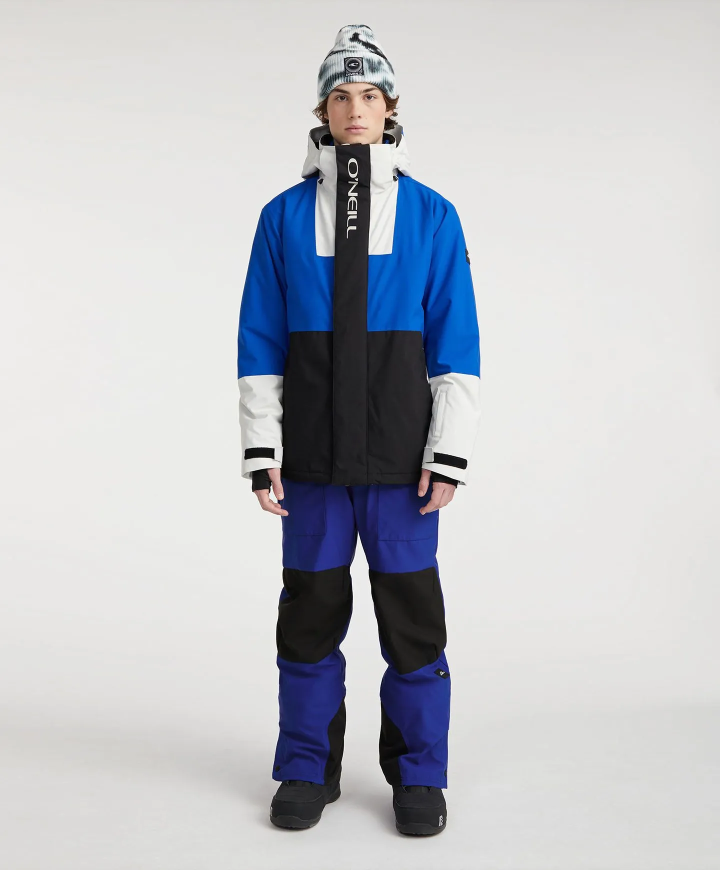 Men's Shred Bib Snow Pants - Surf The Web Blue