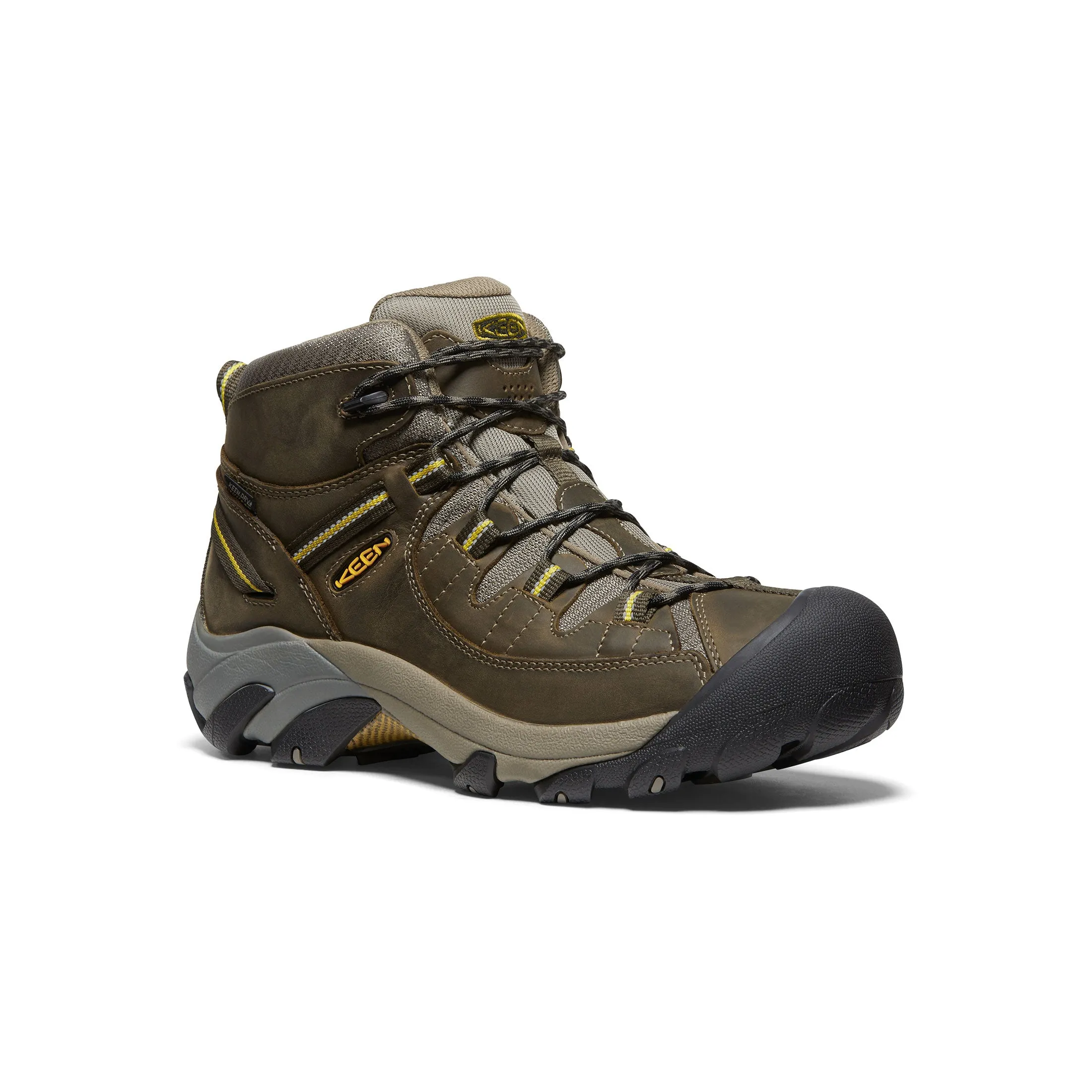 Men's Targhee II Waterproof Boot - Black Olive/Yellow