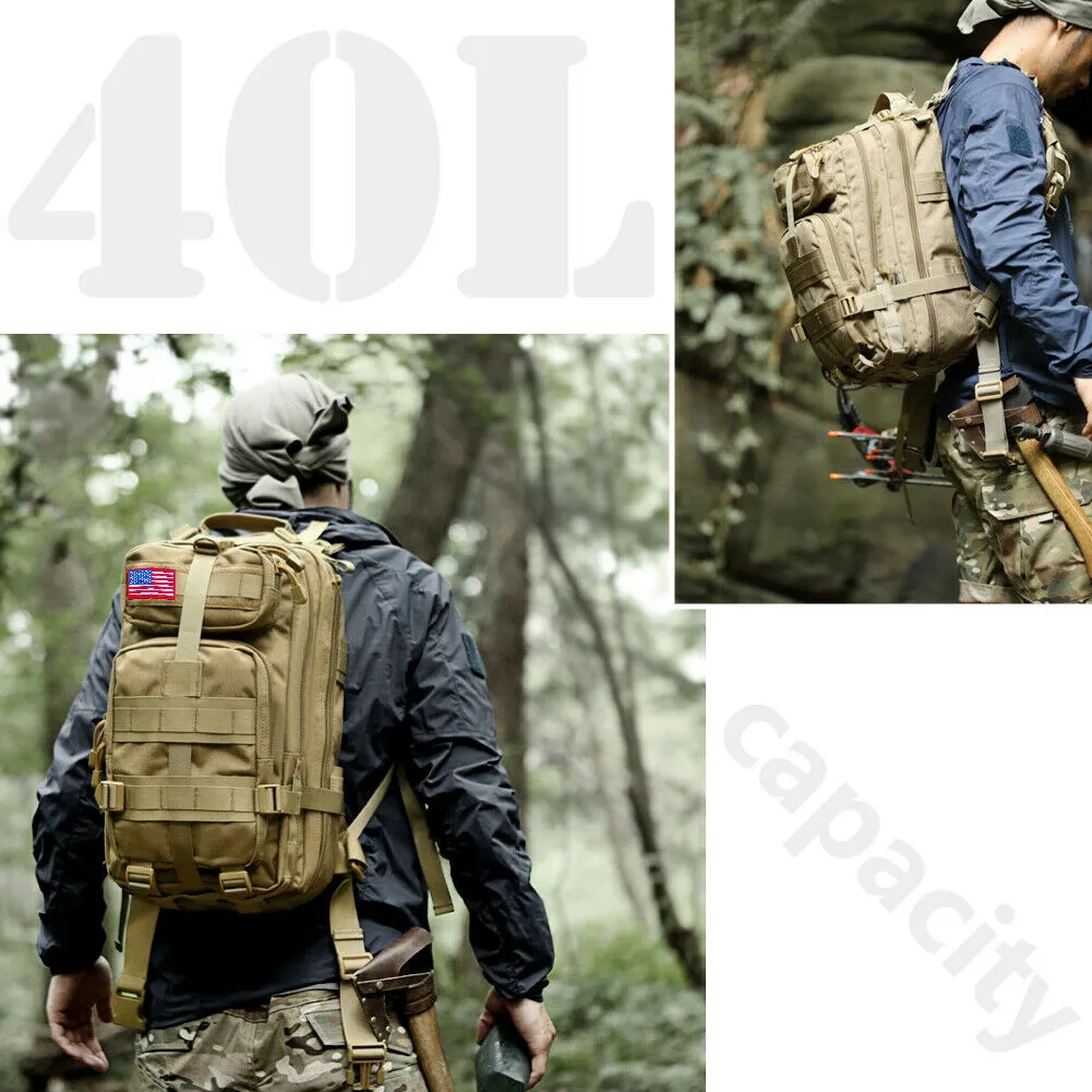 Military Outdoor Tactical Shoulder Backpack Camping Hiking Bag