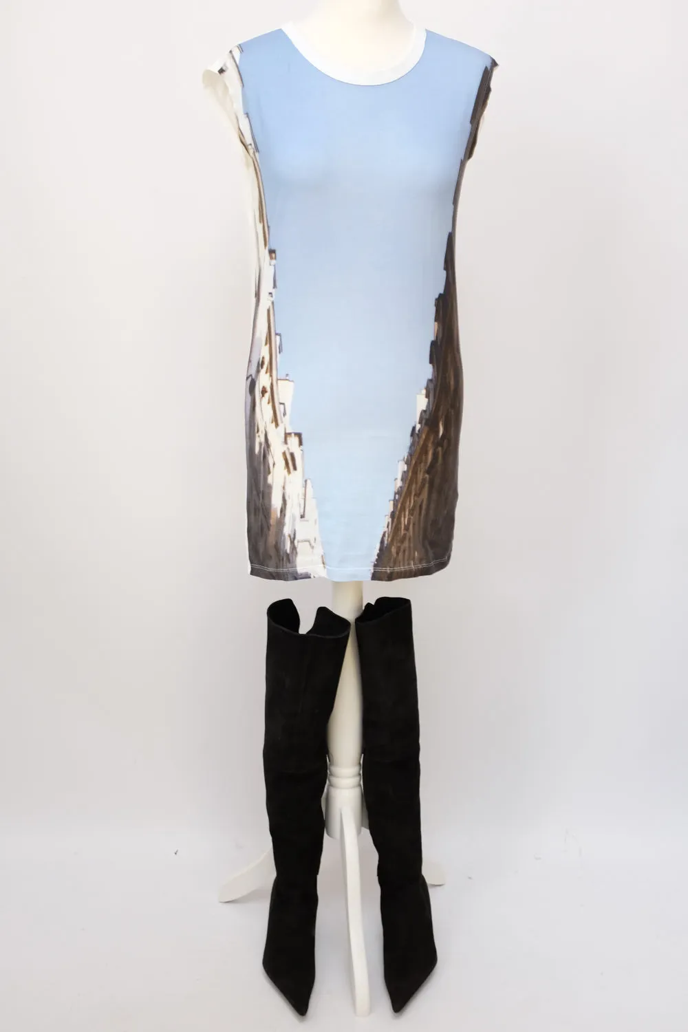 MM6 MAISON MARTIN MARGIELA TUNIC PRINT DRESS