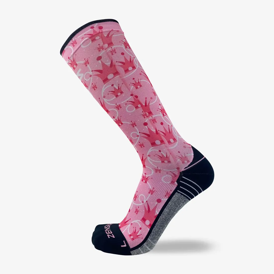 Princess Crowns Compression Socks (Knee-High)