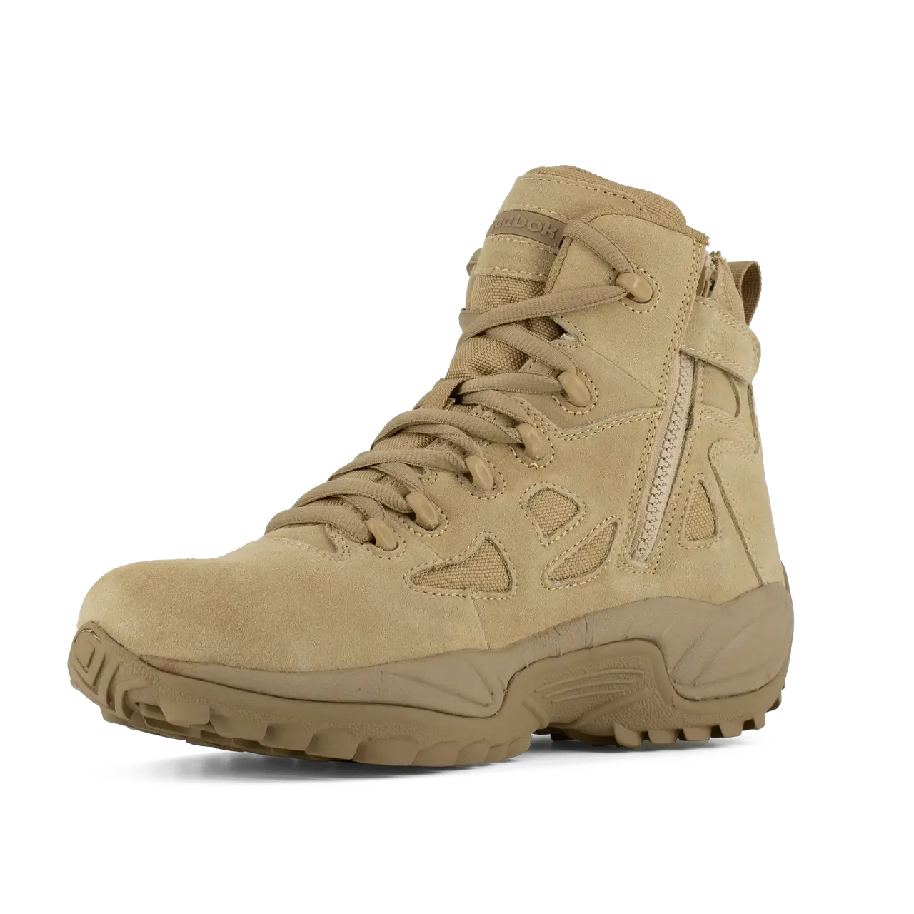 Rapid Response Rb 6 Inch Soft-Toe Side Zip Military Work Boot Desert Tan