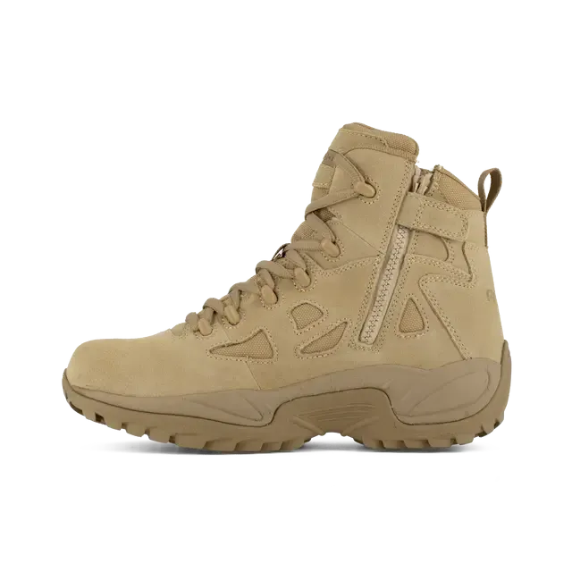 Rapid Response Rb 6 Inch Soft-Toe Side Zip Military Work Boot Desert Tan