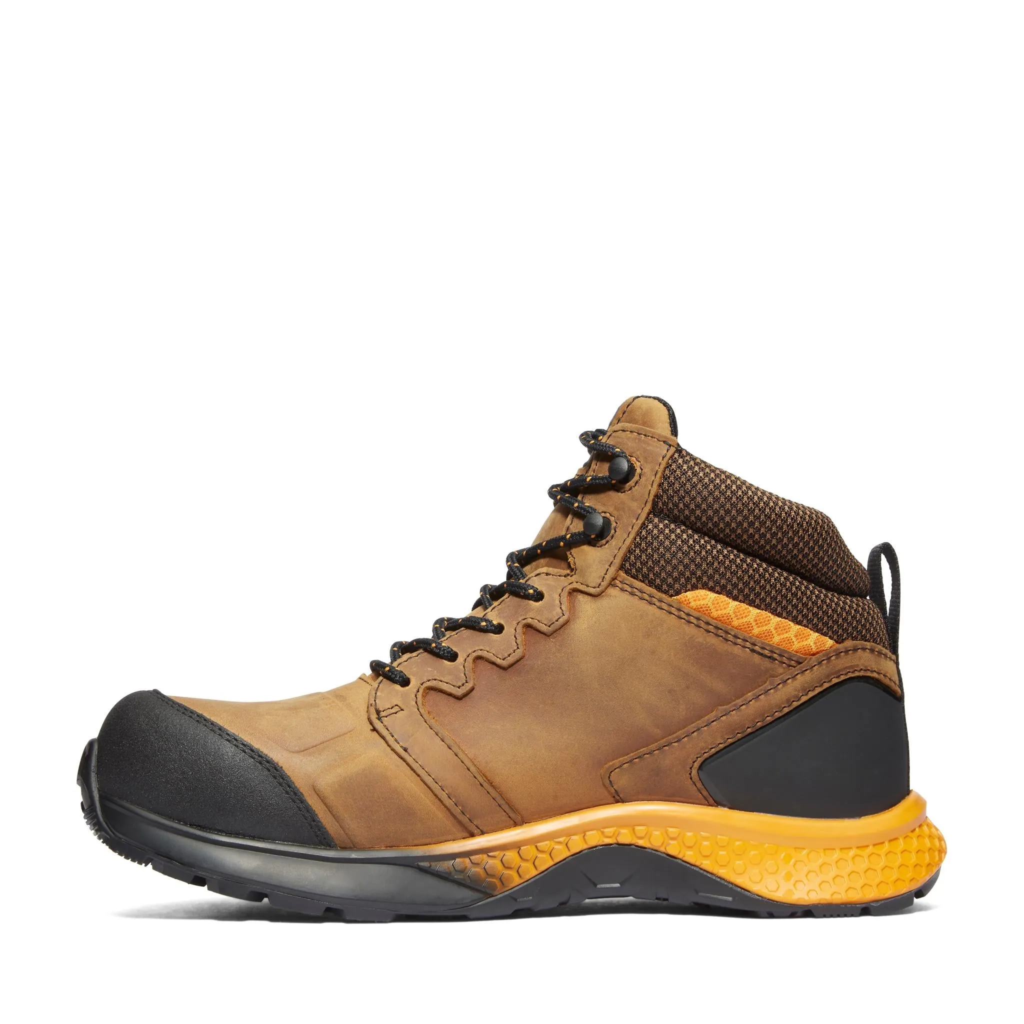 Reaxion Composite-Toe Waterproof Work Boot Brown/Orange