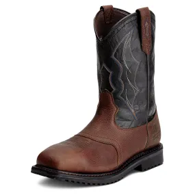 RigTek Wide Square Toe Waterproof Composite Toe Work Boot Oiled Brown