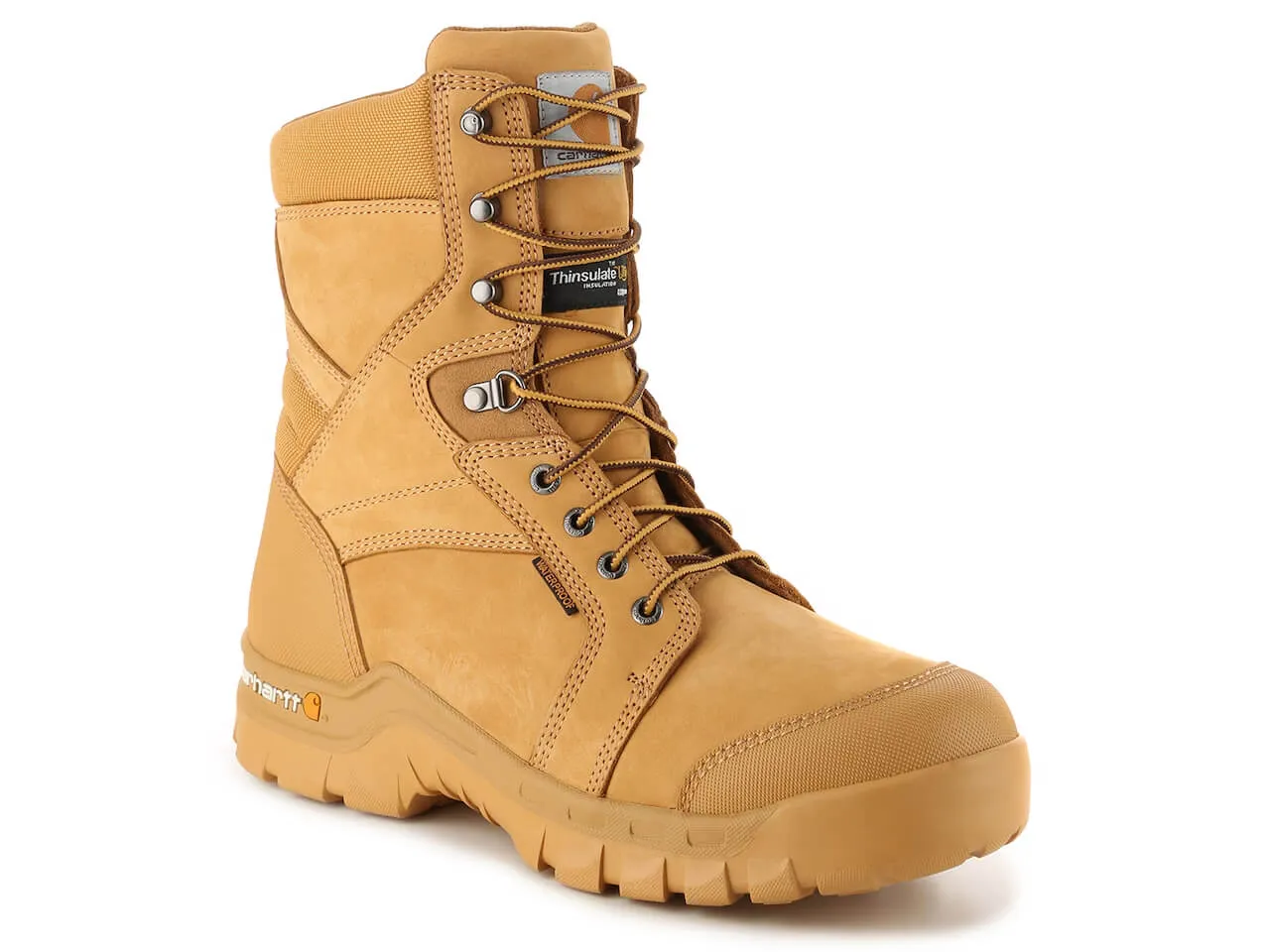 Rugged Flex Wp Ins. 8" Soft Toe Wheat Work Boot