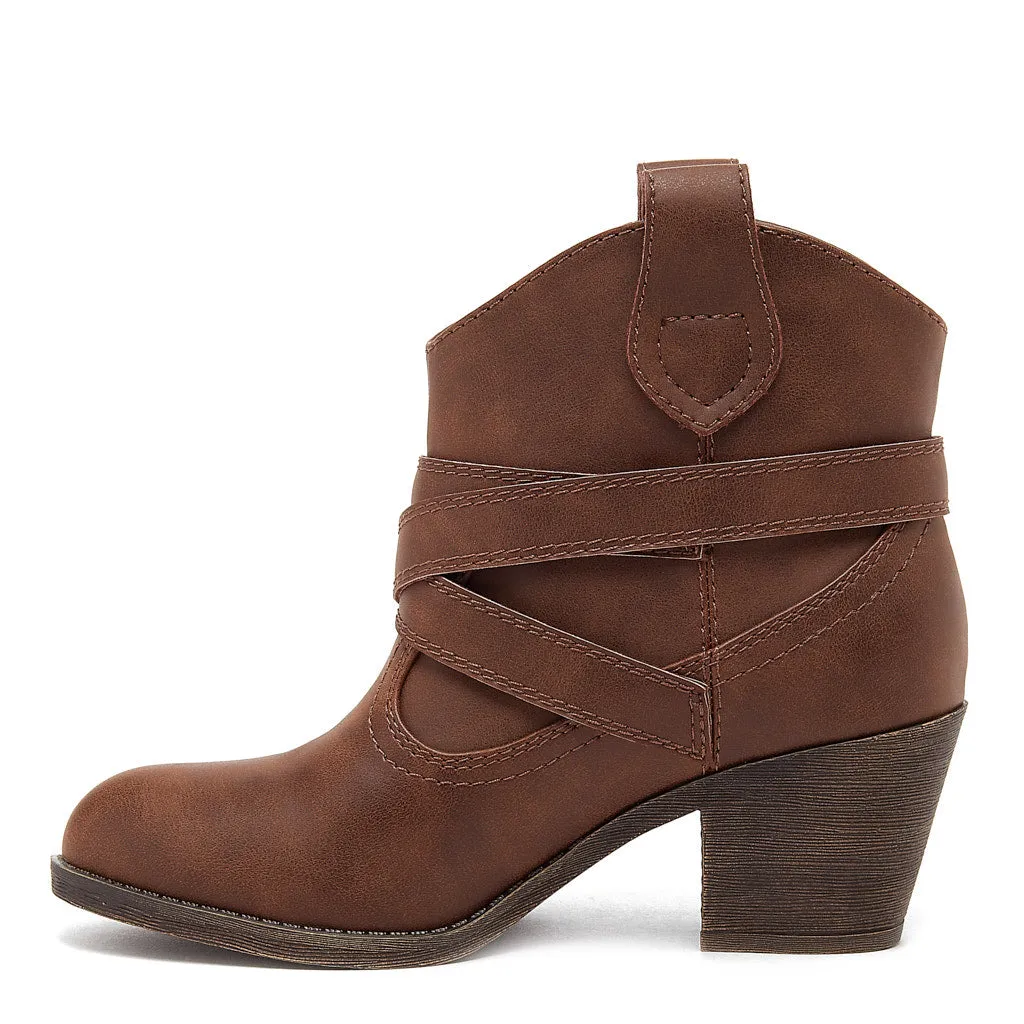 Satire Dark Brown Western Boot