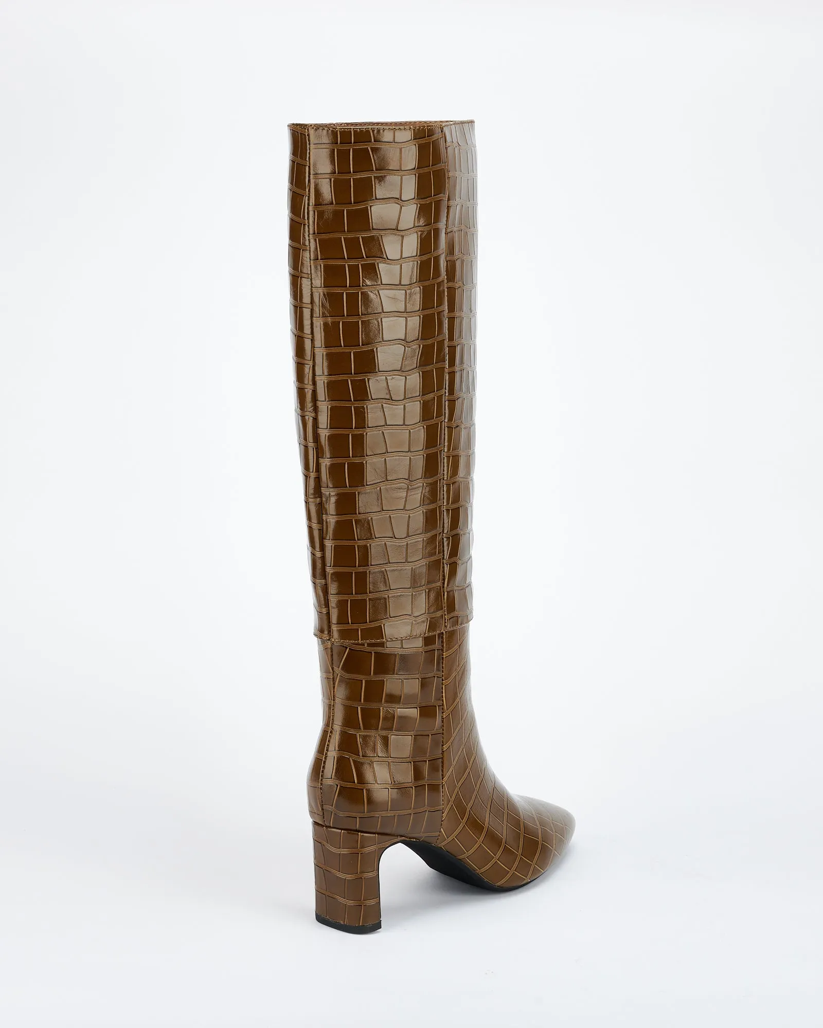 Sinna Knee High Boot Olive Croc