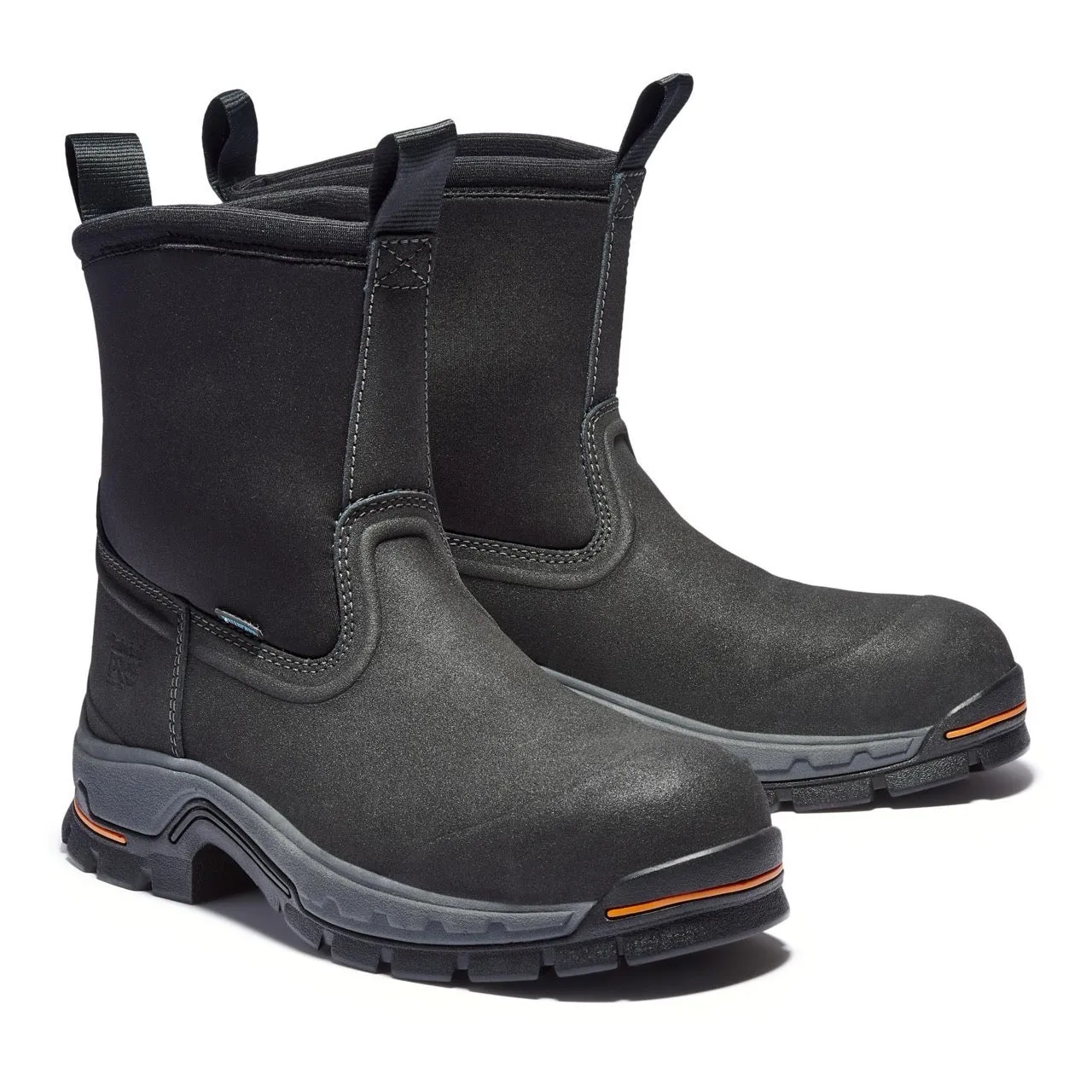 Stockdale Alloy-Toe Waterproof Pull-On Work Boot Black