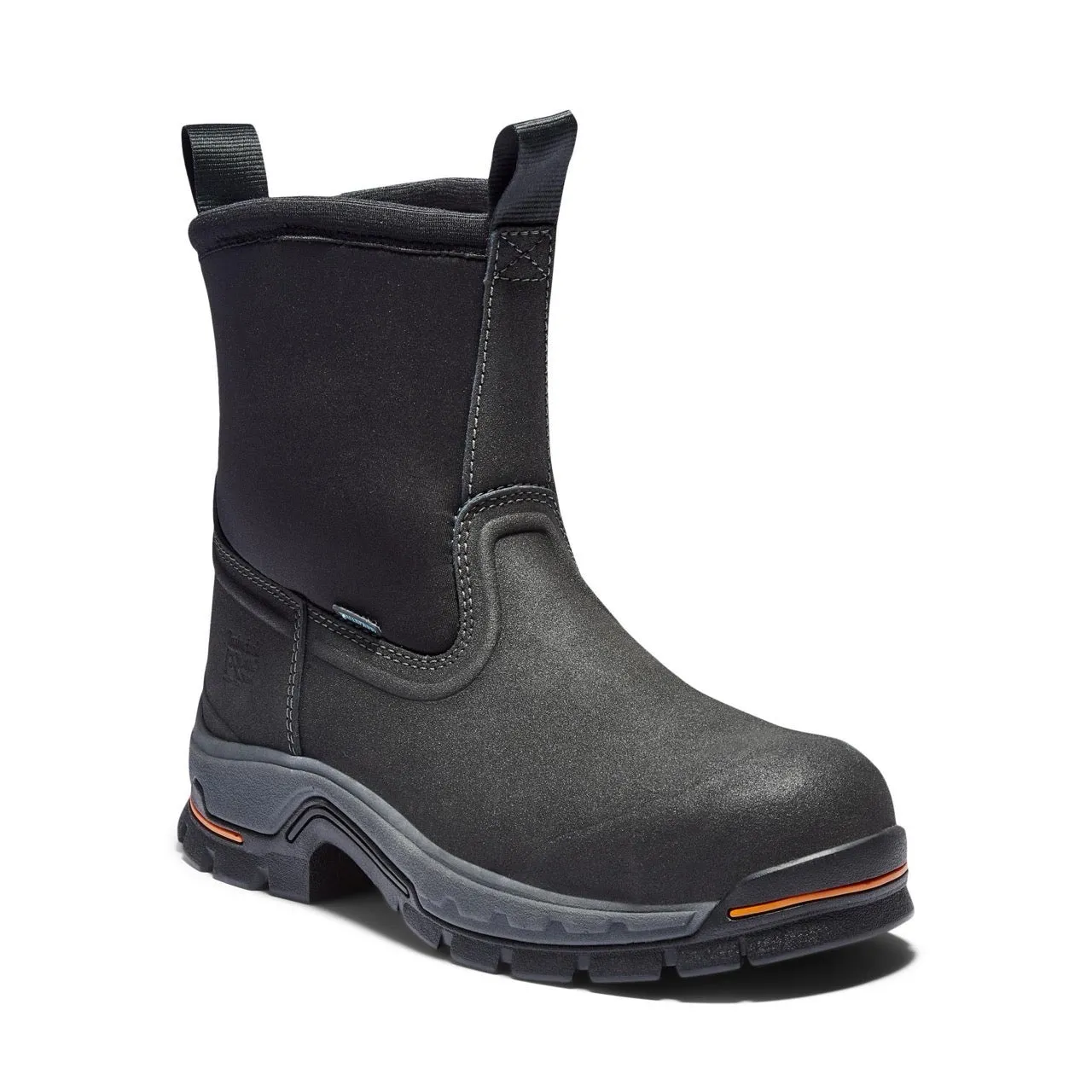 Stockdale Alloy-Toe Waterproof Pull-On Work Boot Black