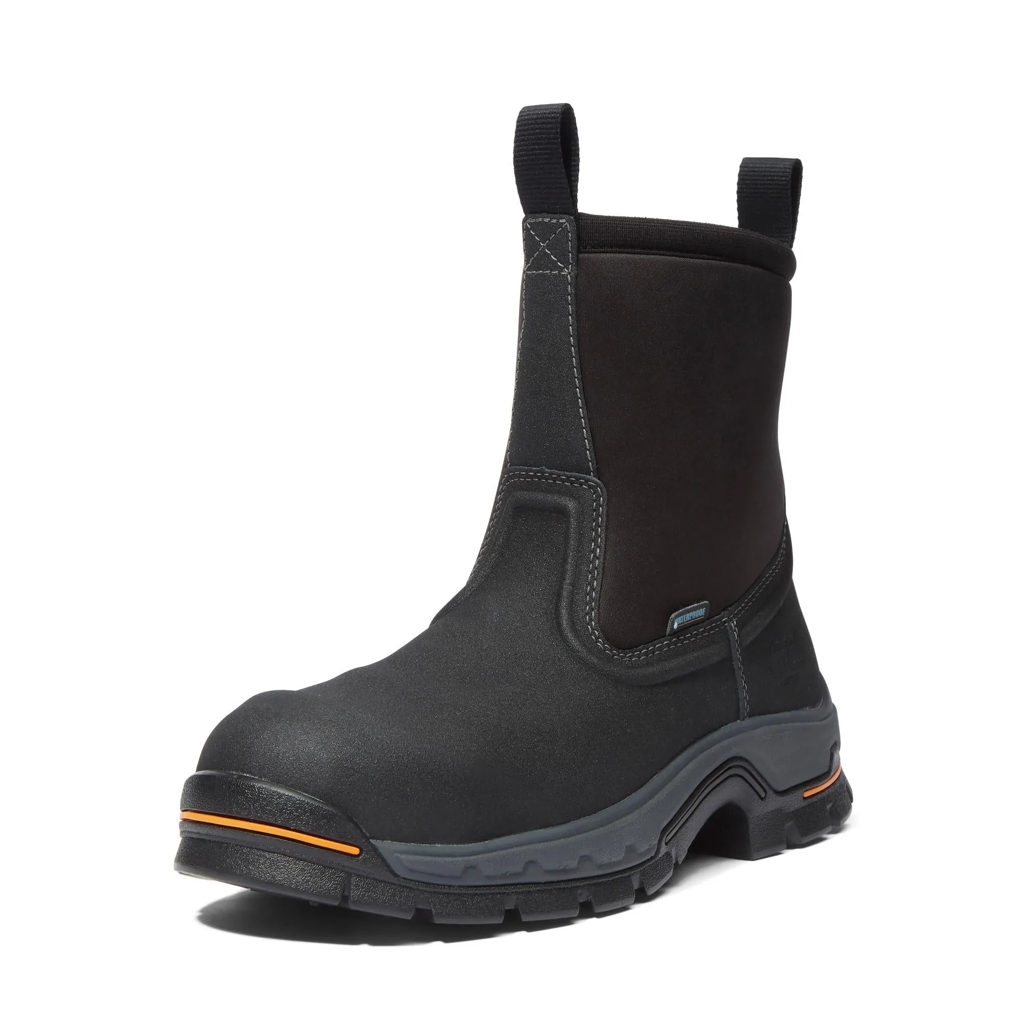 Stockdale Alloy-Toe Waterproof Pull-On Work Boot Black