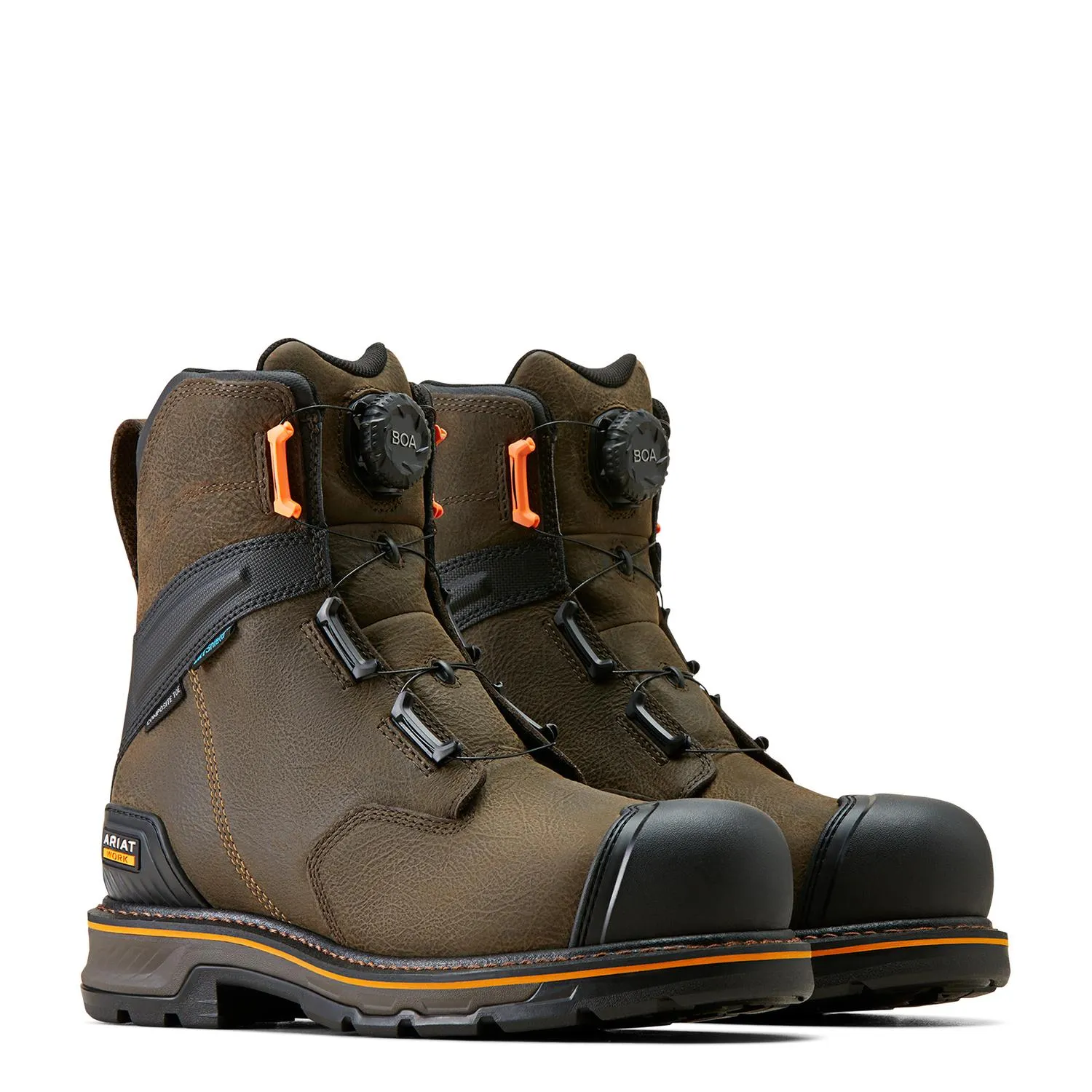 Stump Jumper 8in BOA Waterproof Composite Toe Work Boot Iron Coffee