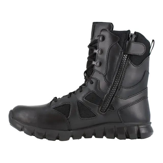 Sublite Cushion 8 Inch Soft-Toe Side Zip Tactical Boot Black