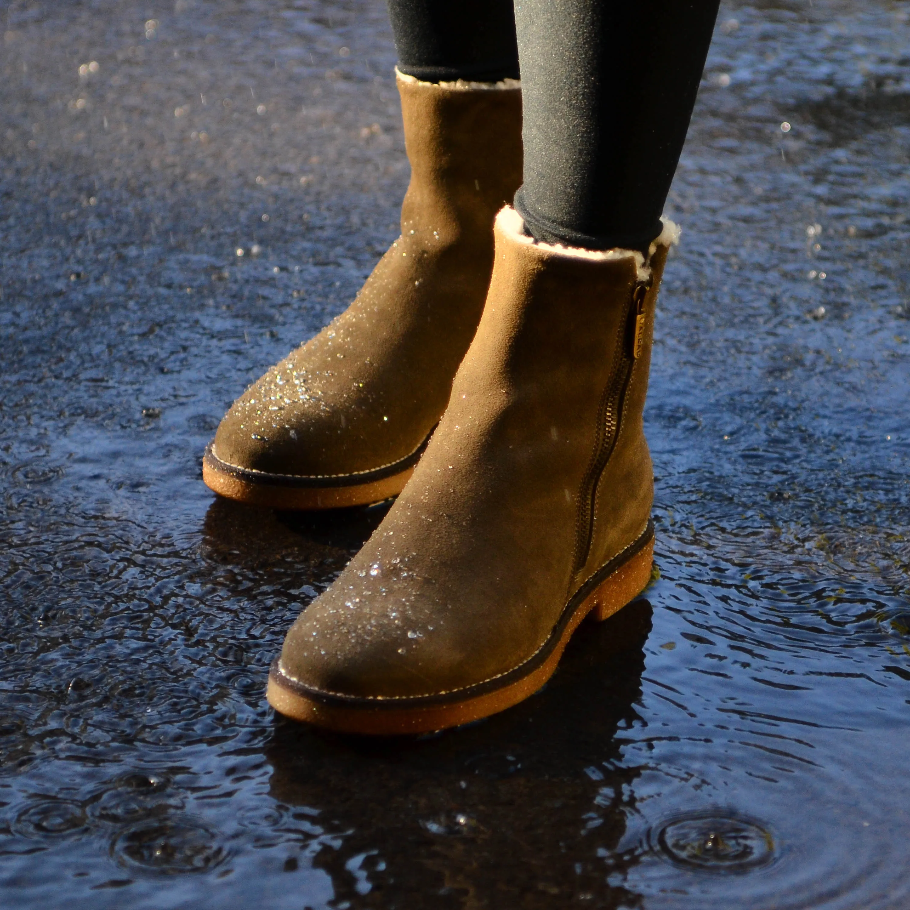 Waterproof Fiorella Shearling Booties