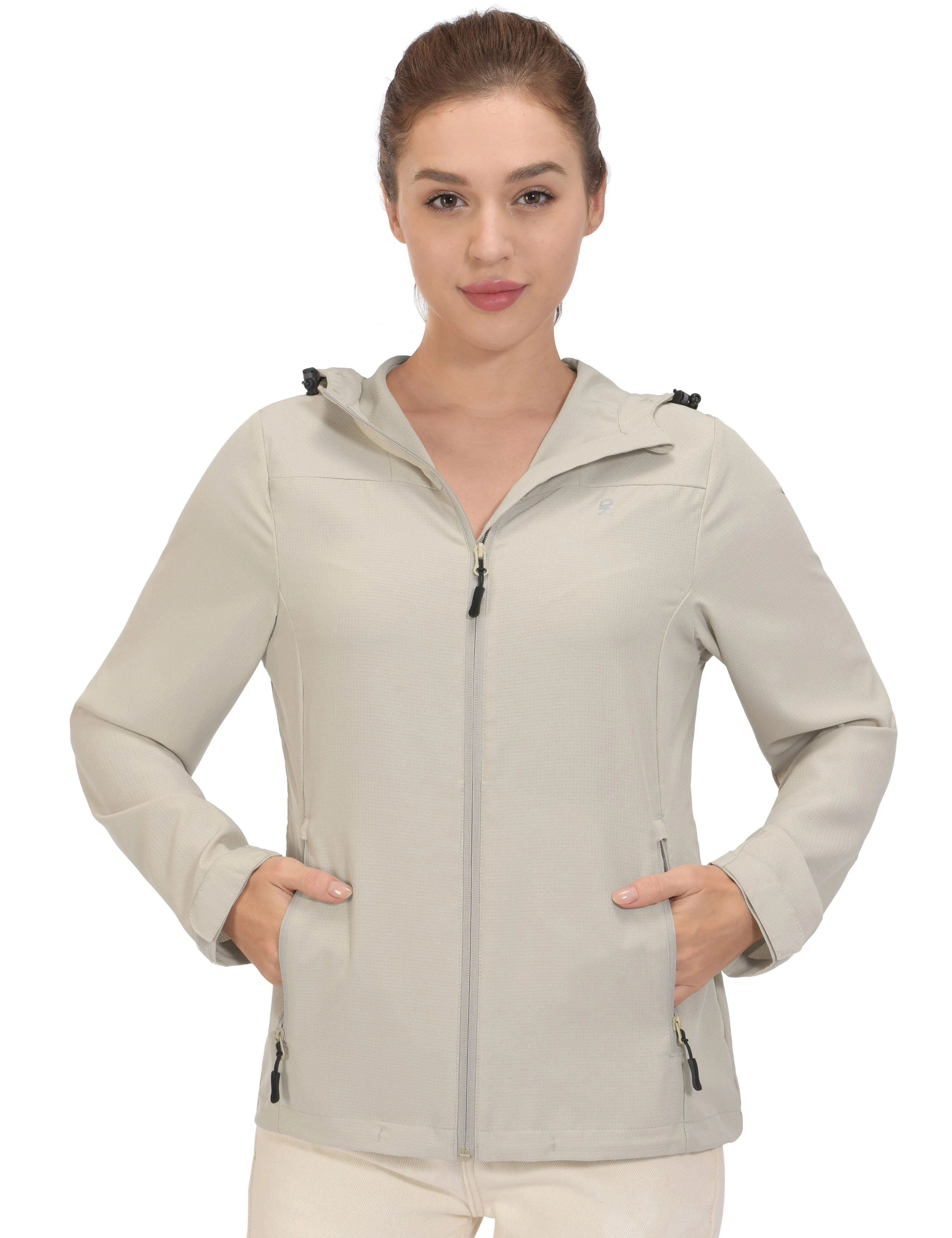 Women's Breathable Air-Holes Hooded Hiking Jackets